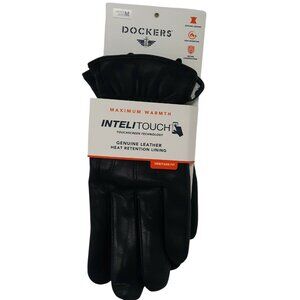 InteliTouch Dockers Brand Winter Genuine Leather Gloves - Mens - Size Medium